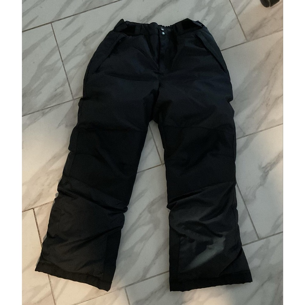 All In Motion Snow Pants Kids Large Black Insulated Water Resistant Ski Winter